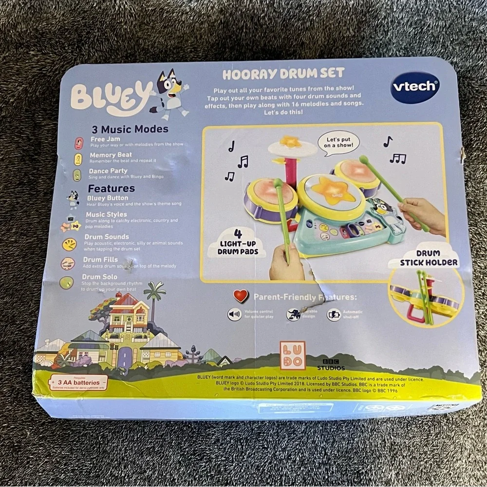 Vtech Bluey Hooray Drum Set - Picture 2 of 3